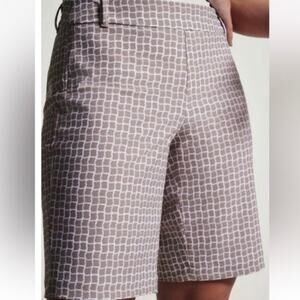 Spanx Sunshine Bermuda 10" Shorts In Bespoke Check Fawn
